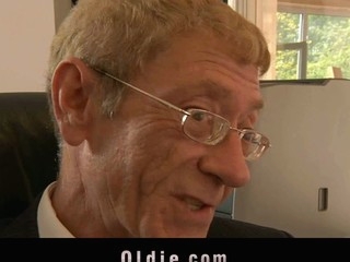 The most excellent way to get oldyoung fucking intercourse from your cleaning lady is to fire her. Then, that babe will do whatsoever necessary to please u. For this grandpa boss the pleasing comes when that babe goes down to give to his old schlong a precious oral-job